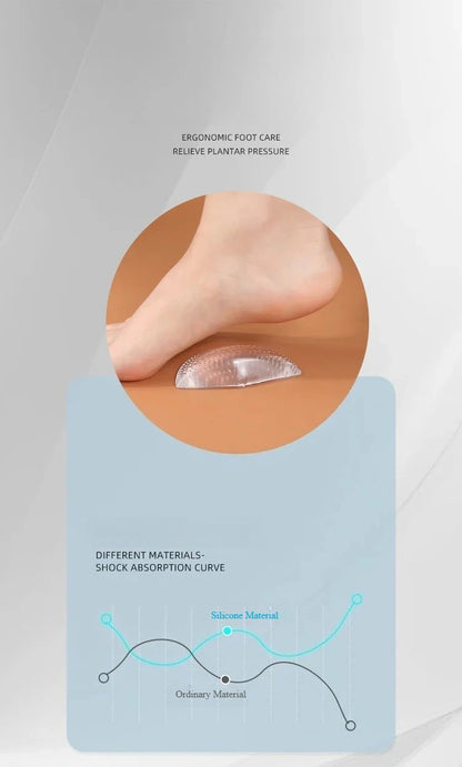 Orthotic Arch Foot Care Comfort Pain Silicone Orthopedic Insoles for Shoes Self-adhesive Foot Pads Flat Feet Arch Support Tools