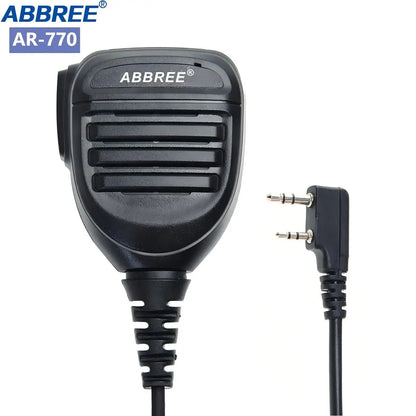 ABBREE AR-770 Walkie Talkie Speaker Microphone K Plug Handheld Mic For Baofeng UV-32 UV-5R Mini QuanSheng UV-K5/K6 Two Way Radio