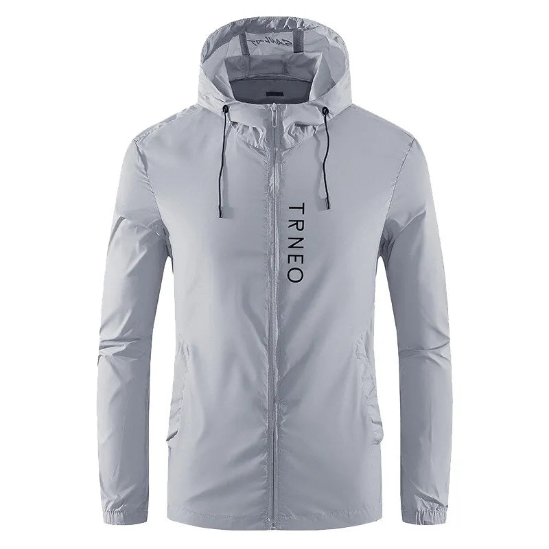 Outdoor Fashion Thin Sports Coat Men Mountain Climbing, Travel, Fishing, Camping, Waterproof Sun-protective Hooded Skin Clothing