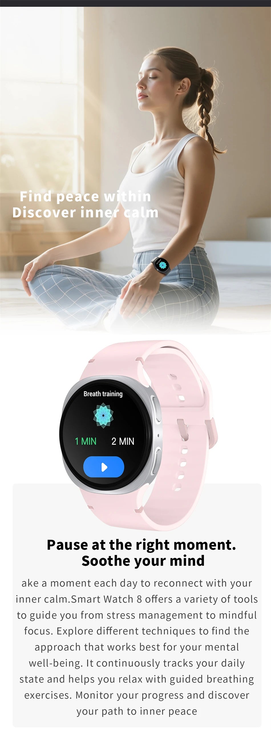 Smart Watch GPS Track Smart Watches For Men Women Sport Heart Rate Bluetooth Call NFC IP68 Waterproof Compass Smartwatch 8 Mini