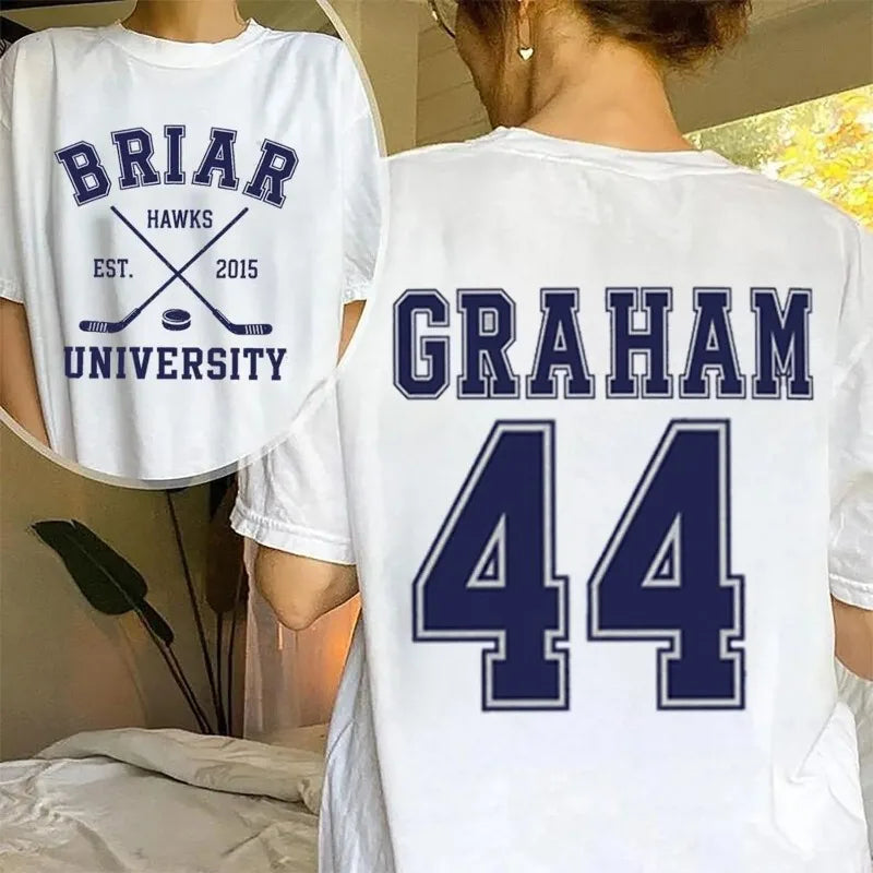 Briar University Graham 44 Unisex T-shirt & Tank Top, College Hockey Romance Shirt