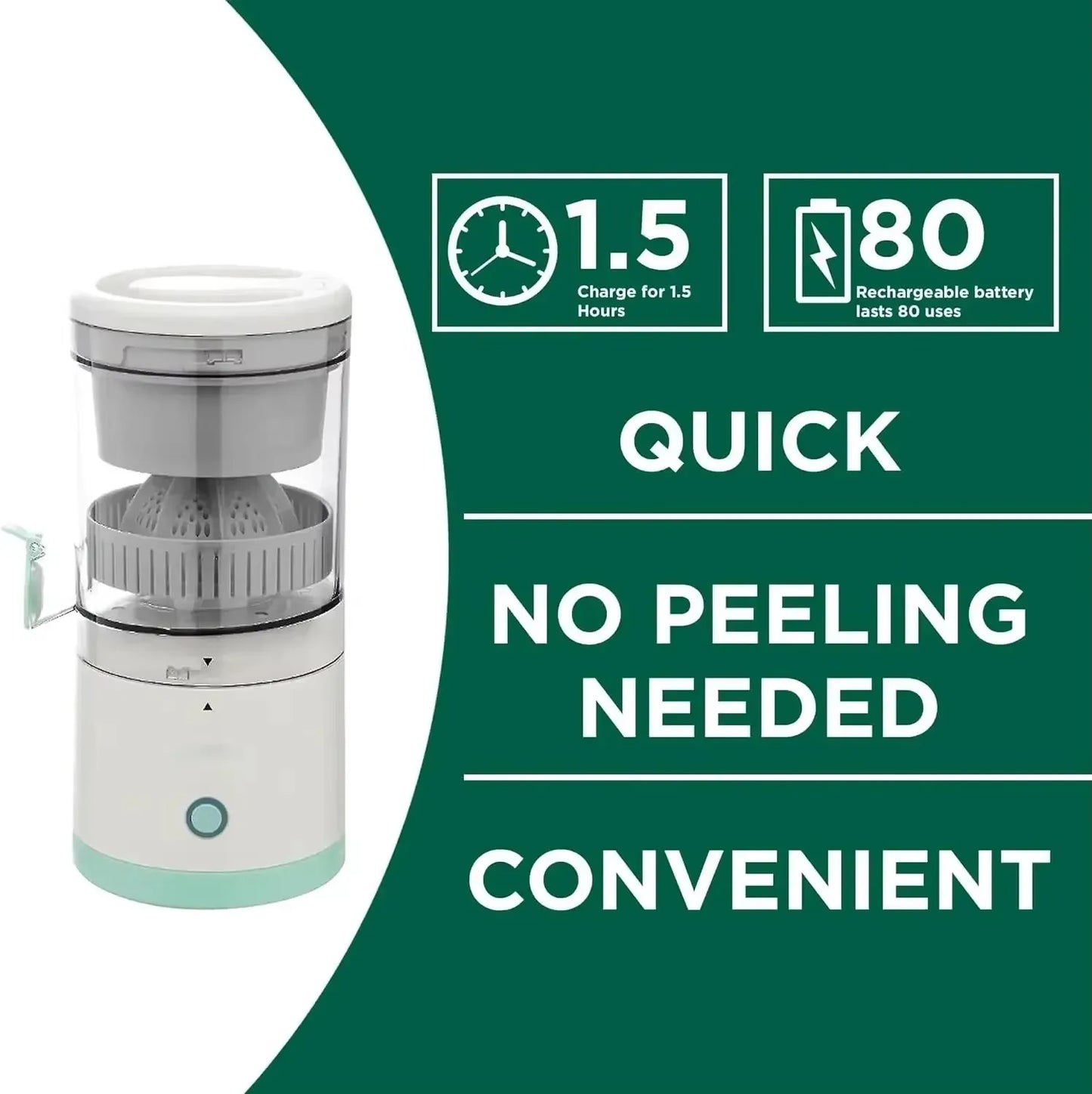 Portable Juicer Extractor Fully Automatic Fruit Household Juicer Automatic Orange Lemon Juice USB Charge Extractor Extruder