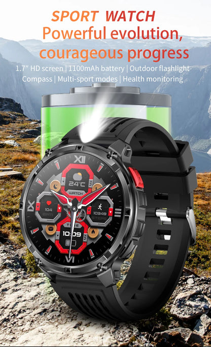 Military T-Rex 3 GPS Waterproof Smart Watch 1.46"HD AMOLED Built-in 6 Frequency Satellite Outdoors Sports Fitness Smart Bracelet