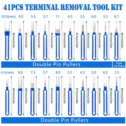 1 Set Stainless Steel Car Terminal Disassembly Kit Tool Wire Pin Removal Set Automobile Stylus Connector Puller Repair Tooling