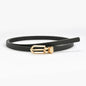 PU Leather Women Thin Belt Simple Solid Color Versatile Pin Buckle Thin Belt Dress Decoration Women Designer Belts NXD00