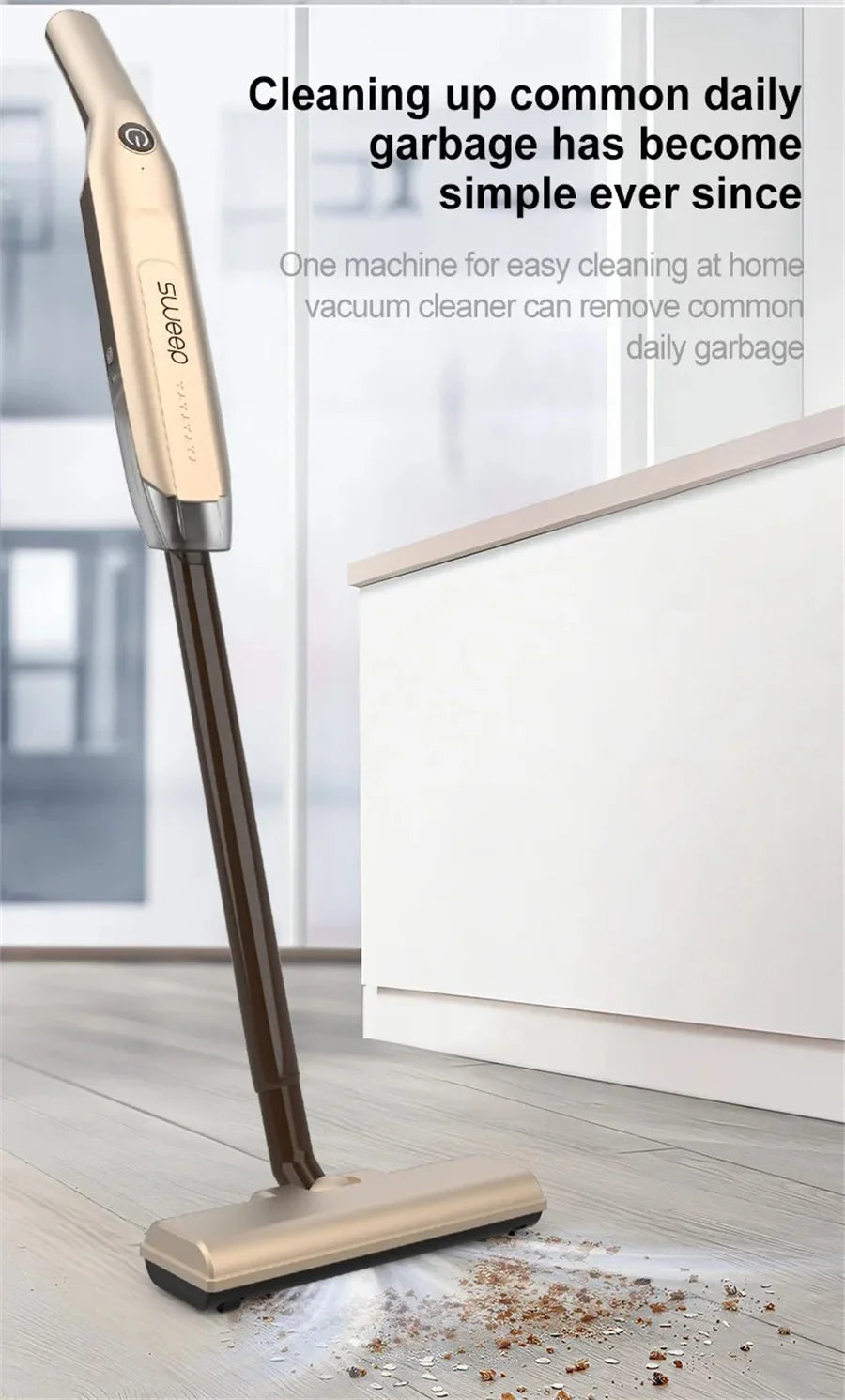 Wireless Handheld Vacuum Cleaner 20000Pa Strong Suction Lightweight Deep Cleaning for Home Pet Hair Car Floor Sweeping Tool