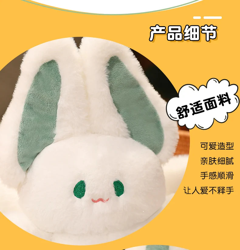 25-55cm Lovely Bat Plush Toy Lovely Flying Bat Rabbit Plushie  Long Tail Pink & Black Bat Rabbit Stuffed Dolls Birthday Gifts