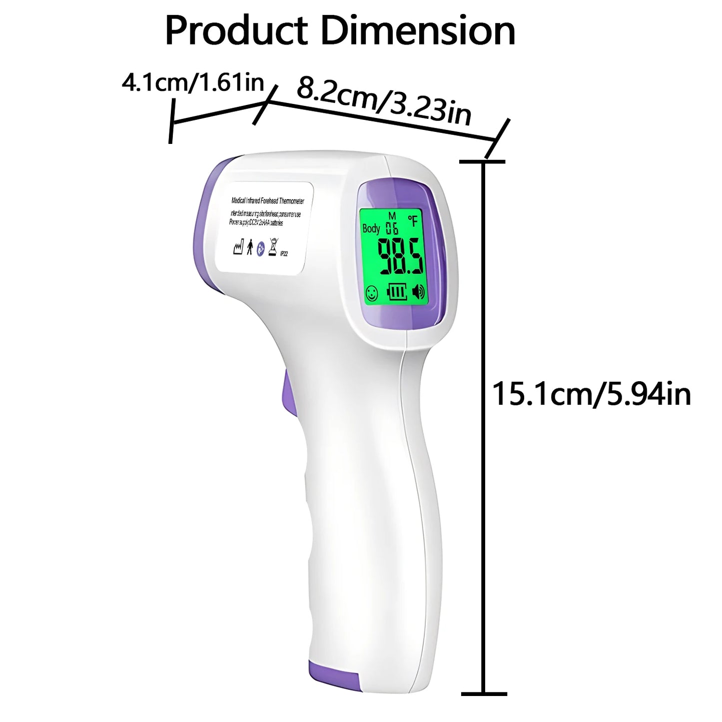 Medical Digital Infrared Thermometer Quick Temperature Measurement Medical Handheld Body Forehead Non-contact Thermometer