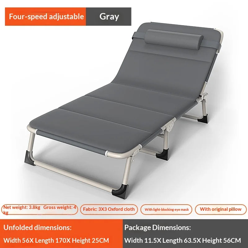 Portable Folding Beach Chair Lightweight Reclining Camping Chair Adjustable Aluminum Frame Heavy Duty Outdoor Lounger Chairs
