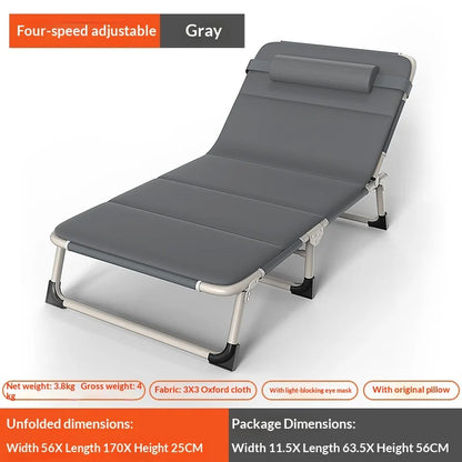 Portable Folding Beach Chair Lightweight Reclining Camping Chair Adjustable Aluminum Frame Heavy Duty Outdoor Lounger Chairs