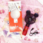 Handheld USB Charging Fan Cartoon Anime Character Mickey Mouse Shaped Desktop Electric Fan Kawaii Night Light Fan Toys Gif