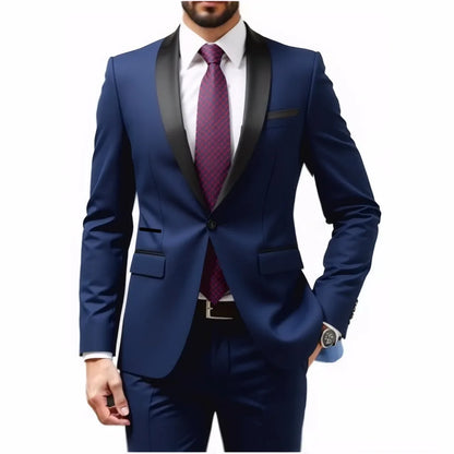 Groom Weddingpiece Suit for Men Middle-aged Blazer Formal Party Dress Tailor-made Outfit Men