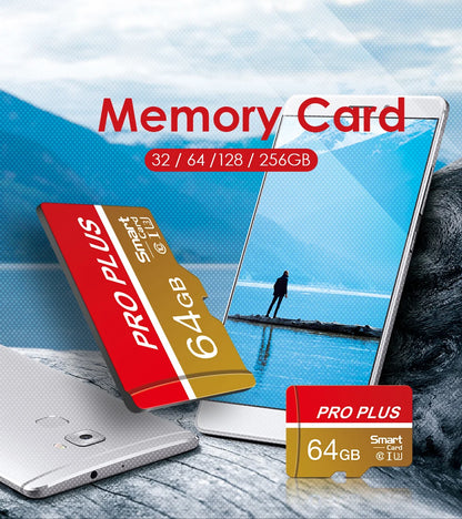 Red Pro High Speed Micro TF SD Card 128GB 256GB Class10 U3 V30 Up to 100MB/s for Camera Drone Driving Recorder Memory Card