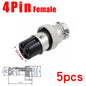 5pcs GX16 2/3/4/5/6/7/8/9/10Pin 16MM Male Female Circular Aviation Connector Plug Socket Screw Panel Mount Connector