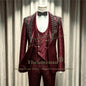 Double Breasted 2 Pieces Wedding Attire Slim Fit Separates Mix Match Luxury Beaded Lapel Suits for Men Stage Formal Groom Tuxedo