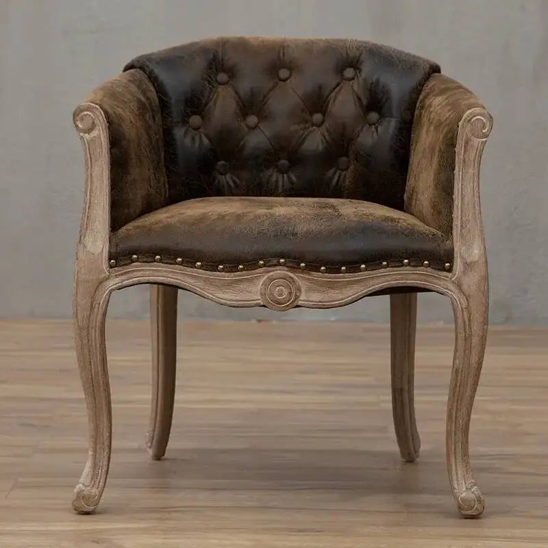 Leisure Sofa Chair, Solid Wood Antique Dining Chair, European Hotel Dining Chair, Living Room Leisure Sofa,Support Customization