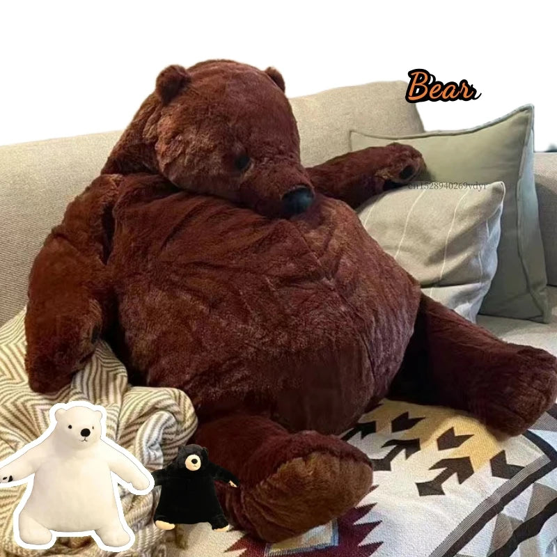 Cute Creative Giant Simulation Bear Toy Plush Stuffed Dolls Lifelike Home Sofa Decoration High Quality Kids Girls Birthday Gifts
