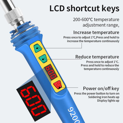 LUXIANZI 150W Digital Electric Soldering Iron Set 220V 200-600°C Adjustable Temperature LCD Solder Iron Welding Repair Tools Kit