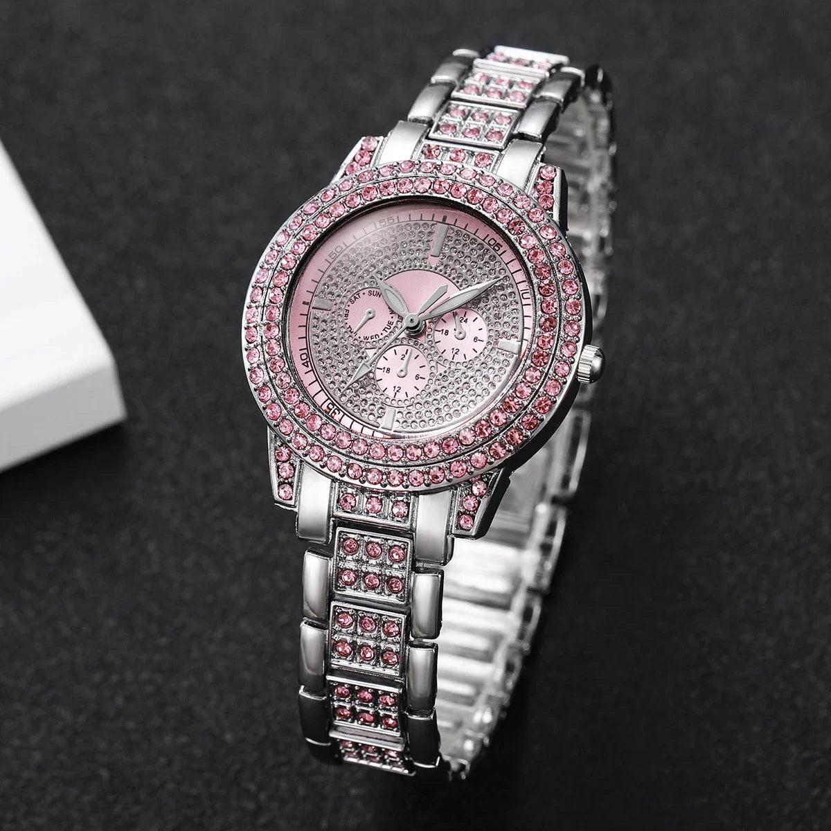 2026 2026 Spring Fashion Quartz Watch Accessories Set for Men and Women, Simple and Trendy Double Row Bracelet Cross Set