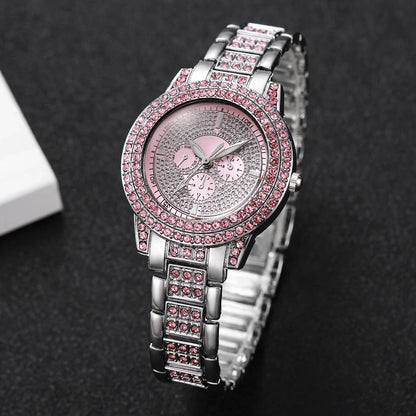 2026 2026 Spring Fashion Quartz Watch Accessories Set for Men and Women, Simple and Trendy Double Row Bracelet Cross Set