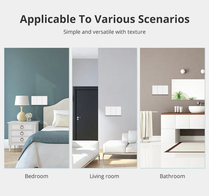 Zemismart Zigbee US AU Wall Light Switch No Neutral 1 2 3 Gangs Black Interruptor Work with Tuya Alexa Google Home Voice