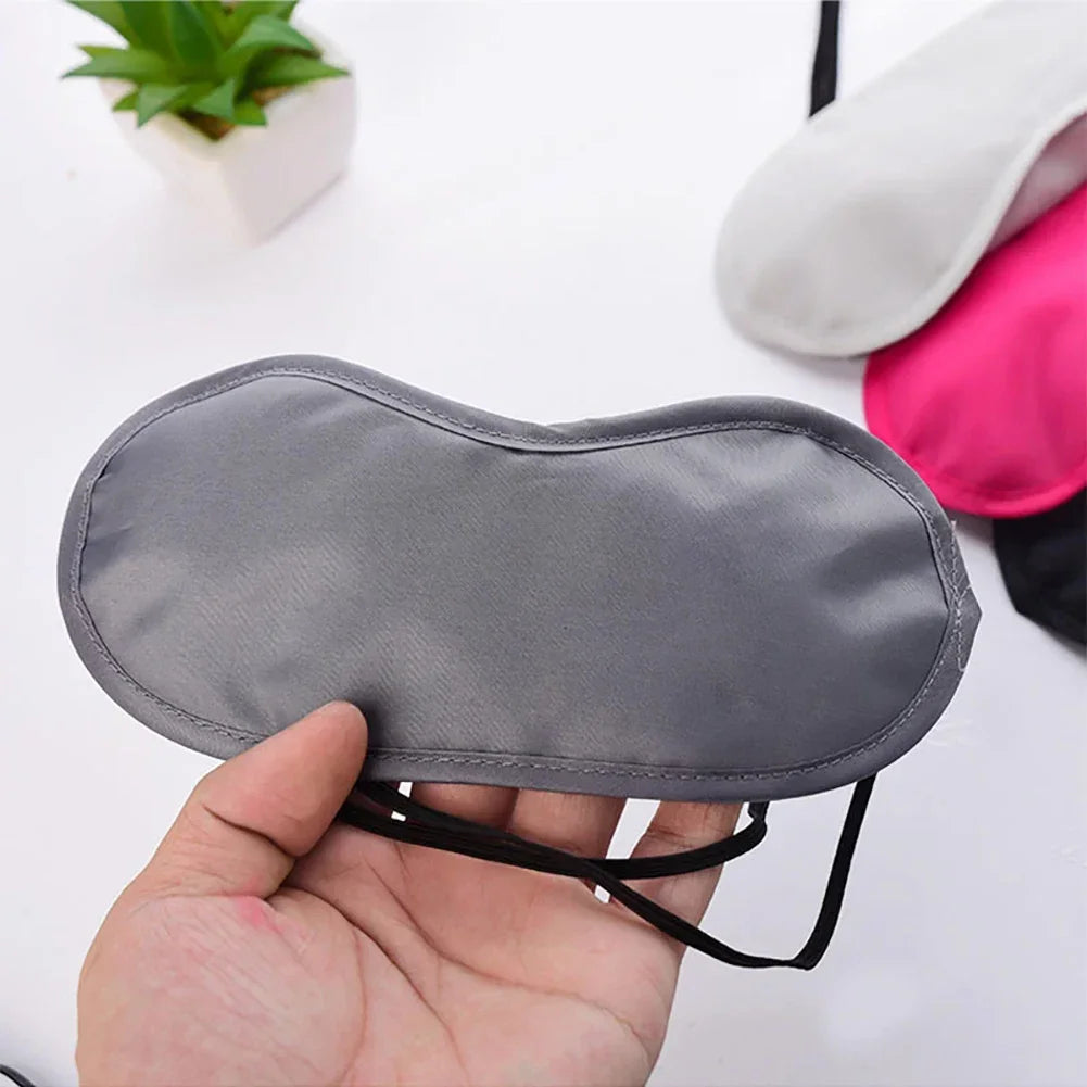 Silk Sleep Eye Mask Padded Shade Eye Cover Patch Sleeping Mask Eyemask Blindfolds Travel Relax Rest Women Men