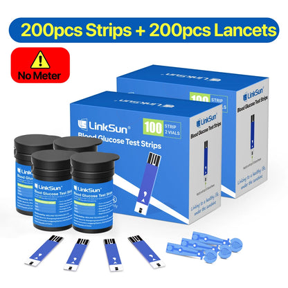 LinkSun G-425-3 Blood Glucose Meter 10/50/100pcs Test Strips Medical Diabetes Blood Sugar Test Monitor Complete Kit Glucosemeter