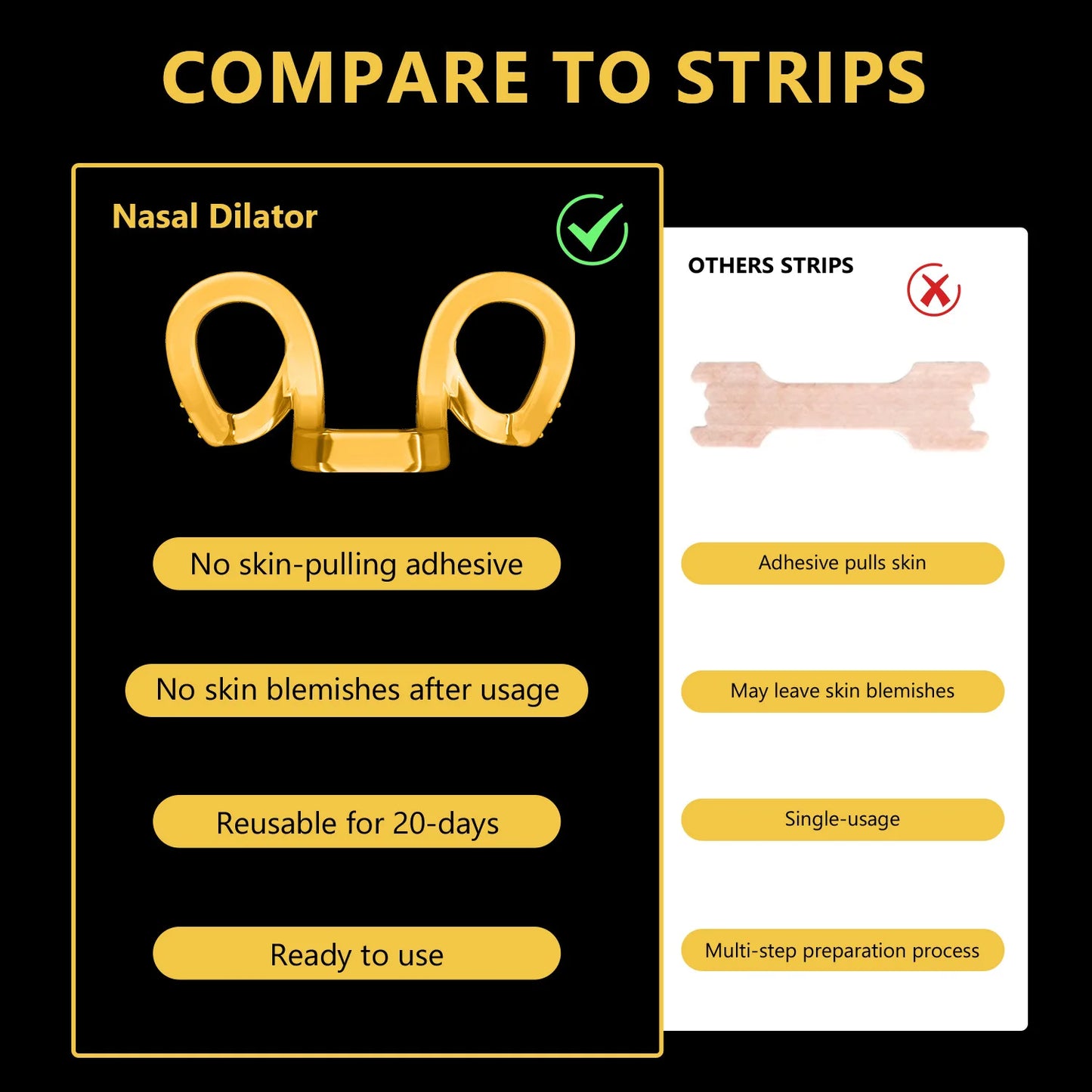 Anti Snoring Nose Clip Soft Silicone Material 3 Sizes Elastic Design For Nighttime Sleep Better Breathing Improved Airflow