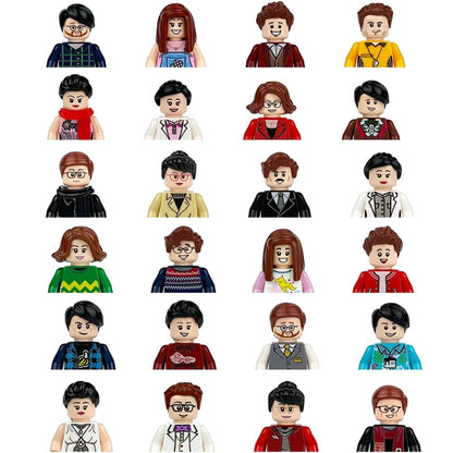 City character building block figure set, little block people, block accessories, engineer, doctor, firefighter, kids' toy