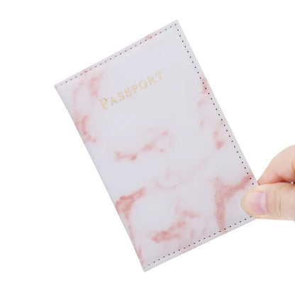 Fashion Marble Passport Holder Case Travel Accessories ID Cover Women Men Bank Card Passport Covers Business Wallet Case Pouch