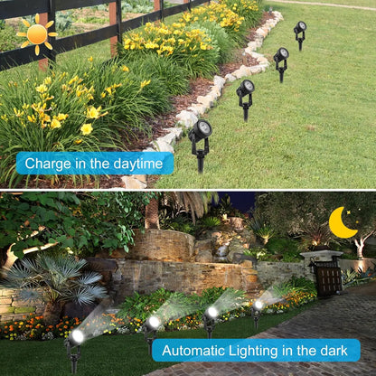 1/2/4/6 LEDS Solar Spotlight Outdoor Garden Wall Lamp for Tree Street Decor IP65 Waterproof LED Landscape Countyard Solar Light