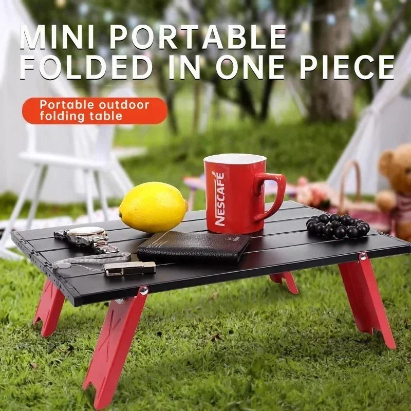 Seasonal Clearance Ultralight Foldable Camping Table, Portable Mini Aluminum Table for Beach, Garden Party, Hiking &Outdoor Trip