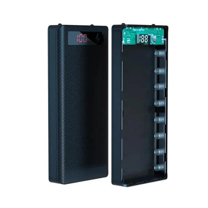 DIY Power Bank 10/8*18650 Battery Holder Battery Box Micro Type C Dual USB Ports Phone Charger 18650 Detachable Powerbank Case