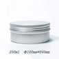 5ml-250ml Cosmetic Aluminum Cans Aluminum Boxes Silver Aluminum Tins Cans Screw Top Round Candle Spice Tins Cans Lid Containers