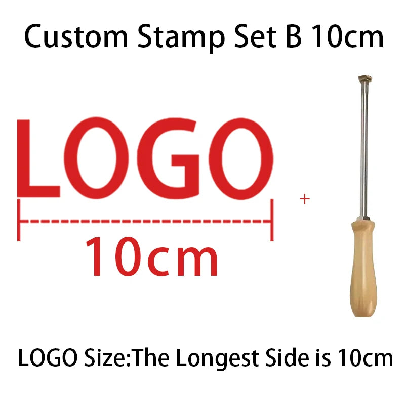 Personalized Leather Stamp Custom Logo Branding Iron Stamps Heating Brass Embosser Seals DIY Wood Cake Hamburger Craft Handmade