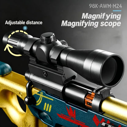 130cm Large Kar98k Soft Bullet Gun, Capable Of Firing Soft Bullets, Throwing Toy Soft Bullet Gun, Birthday Gift Toy Gun Model