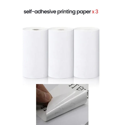 HD Mini Portable Thermal Printer 57mm Self-Adhesive Label Sticker Paper for Phone Picture Photo Universal Portable Label Printer