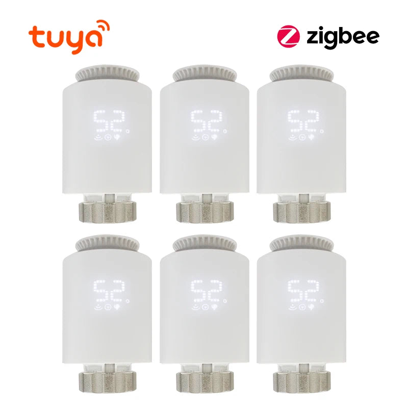 Tuya Zigbee Thermostatic Valve Radiator Zigbee Thermostat Smart Thermostatic Radiator Valve Head Temperature Controller Alexa