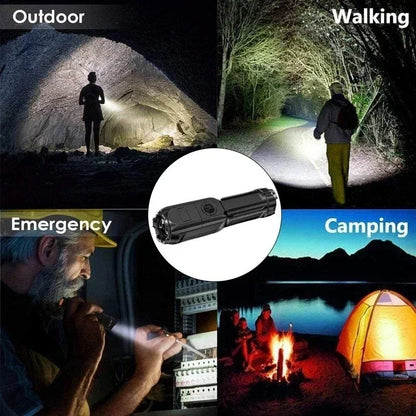 Powerful LED Flashlight Rechargeable USB Waterproof Zoom Fishing Hunting Camping High Lumen Tactical Flashlight LED Torch