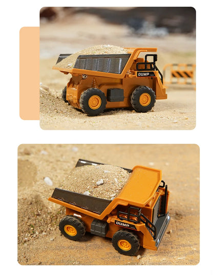 2026New Full-Scale Mini Excavator Tipper Truck 1:64 Remote Control Engineering Vehicle Mini Forklift Birthday Gift Toy RC Trucks