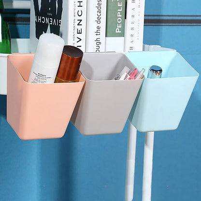Plastic Hanging Storage Buckets For Trolley Portable Bedside Hanging Basket Household Back-mounted Kitchen Hanging Basket