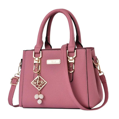 Trendy Leather Handbags Women Girls Shoulder Bag Large Capacity Open Pocket Messenger Bag High Quality Shopping Bag