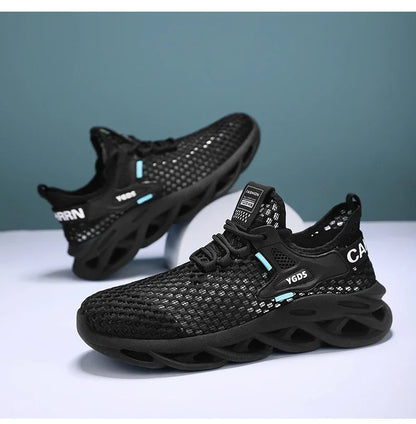 Breathable Mesh Summer Men Platform Sneakers Lightweight Casual Loafers Shoes for Running Tennis Hiking Outdoor Daily Wear