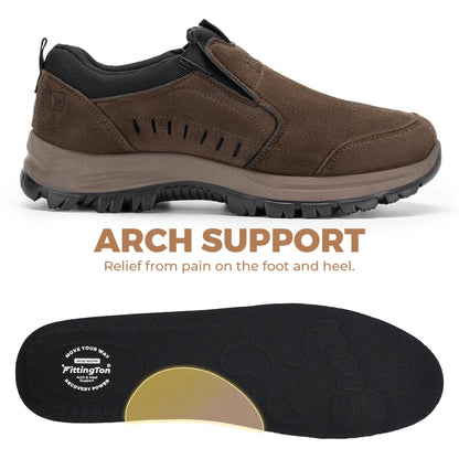 Men'S Slip On Shoes Hiking Go Walking Shoes Loafers Lightweight Comfortable Shock Absorption For Outdoor All-Day Comfort