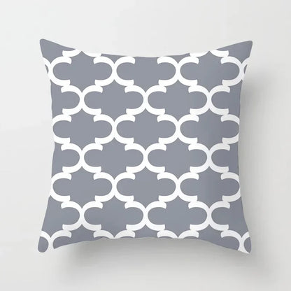 European Gray Pillowcase Geometric Pillow Cover Sofa Cushion Cover Garden Throw Pillows Hotel Outdoor Cushions car Chair 45X45cm