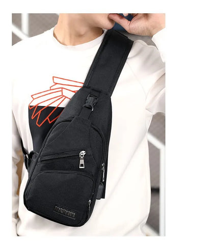 Chest Bag Men's One Shoulder Crossbody Bag Large Capacity Outdoor Sports Leisure Fashion Small Shoulder Bag Backpack Men's