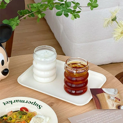 Creative Glass Cup Transparent Heat-resistant Tumbler Juice Milk Coffee Mug Home Water Glasses Beer Cocktail Glasses Drinkware