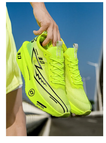 Couple Breathable Mesh Carbon Board Shoes, Student Sports Exam Shoes, Chunta Ultra Light Rebound Marathon Running Shoes