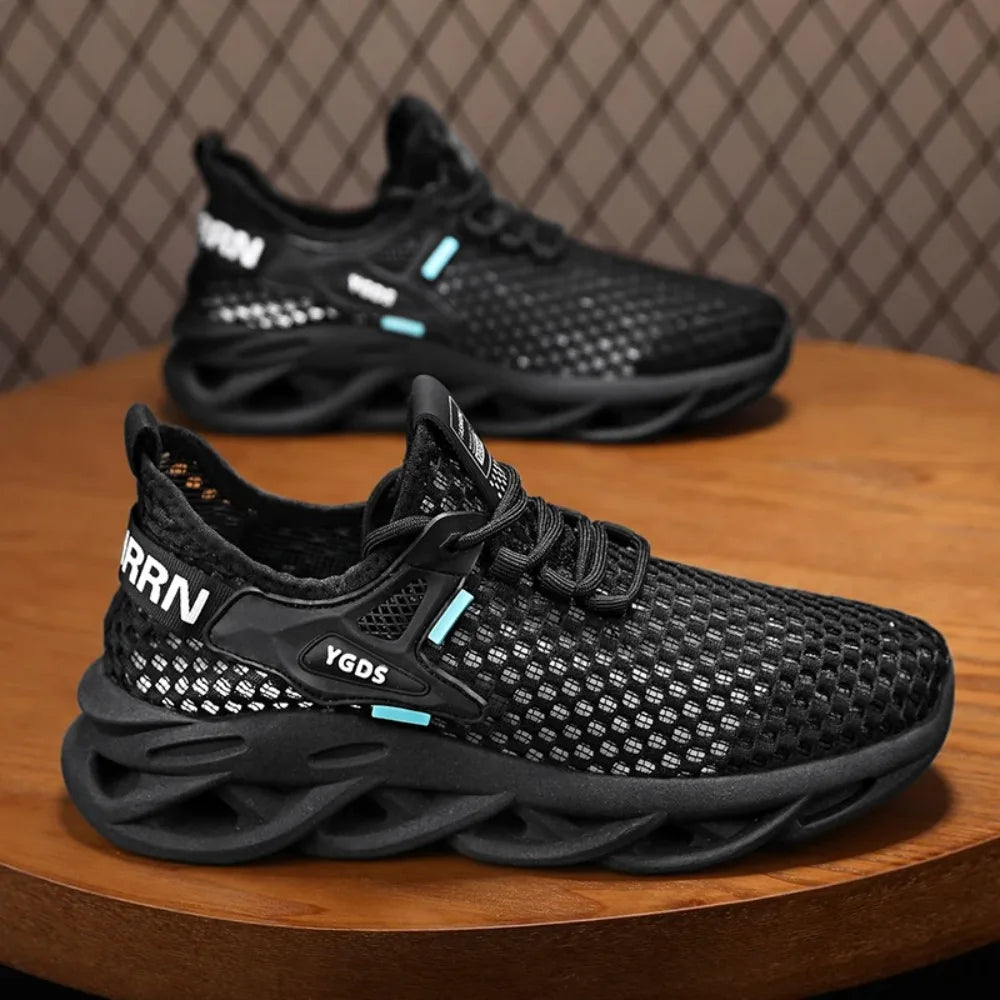 Breathable Mesh Summer Men Platform Sneakers Lightweight Casual Loafers Shoes for Running Tennis Hiking Outdoor Daily Wear