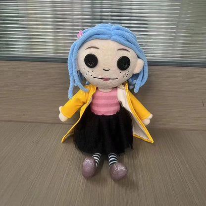 28cm Coraline Plush Stuff Cartoon Figure Kawaii Doll Soft Pillow Ugly Kids Cute Collectible Dolls Decoration Toys Birthday Gifts